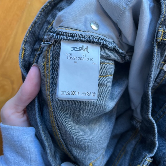 X girl black jeans with subtle butterfly design - Picture 2 of 6